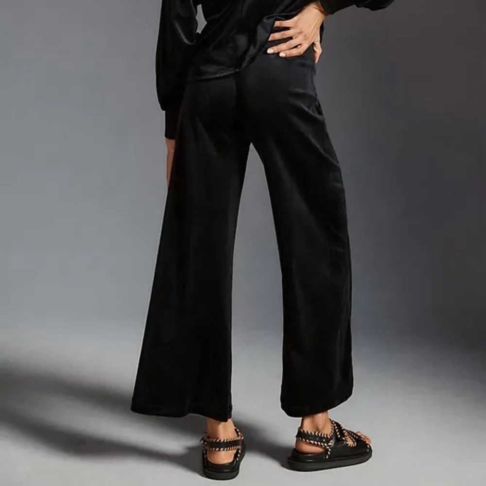 Daily Practice by Anthropologie Velour‎ Wide-Leg Lounge Pants Size Medium - Picture 2 of 10